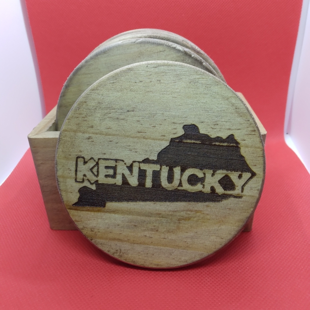 Laser engraved coasters